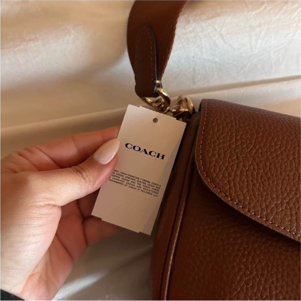 Coach Tan Leather Crossbody Bag - Picture 3 of 5
